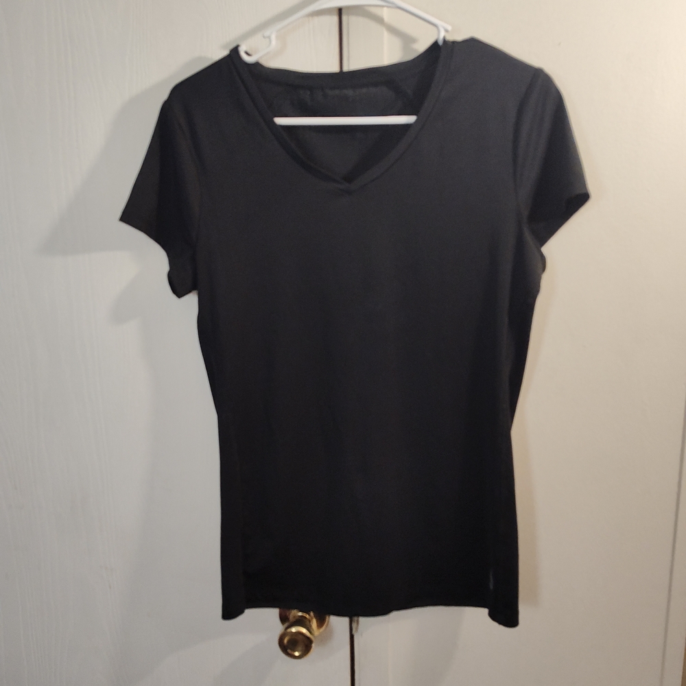 Woman's RBX Black Short Sleeve V-Neck Tee